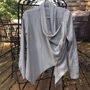 Blank NYC faux leather and knit moto jacket